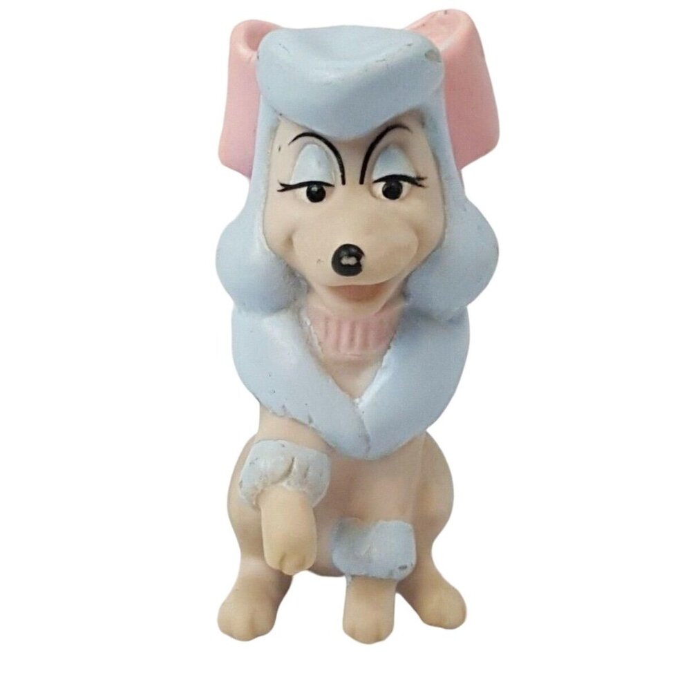 Vintage Oliver & Company Georgette Finger Puppet Figure Disney 1988 Poodle